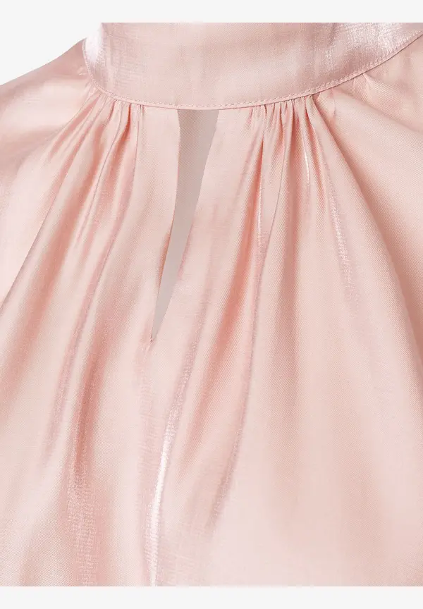More & More schimmernde Bluse, powder rose, Sommer-Kollektion Begrenztes Angebot