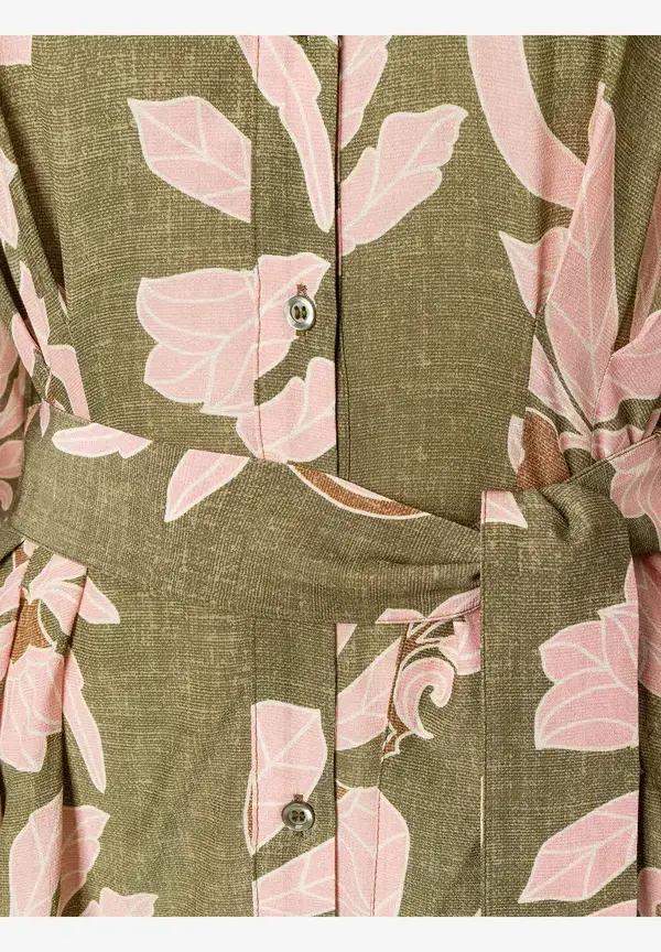More & More fließendes Hemdblusenkleid, Ornament Print, Sommer-Kollektion Preisnachlass