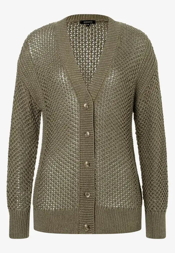 More & More Ajour Cardigan, soft reed green, Sommer-Kollektion Weihnachtsangebot