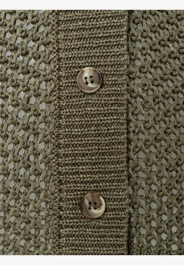 More & More Ajour Cardigan, soft reed green, Sommer-Kollektion Weihnachtsangebot