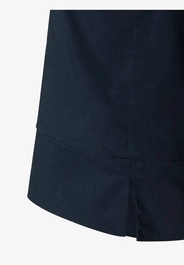 More & More Baumwoll/Stretch Bluse mit Stehkragen, marine, Sommer-Kollektion Jubiläumsangebot