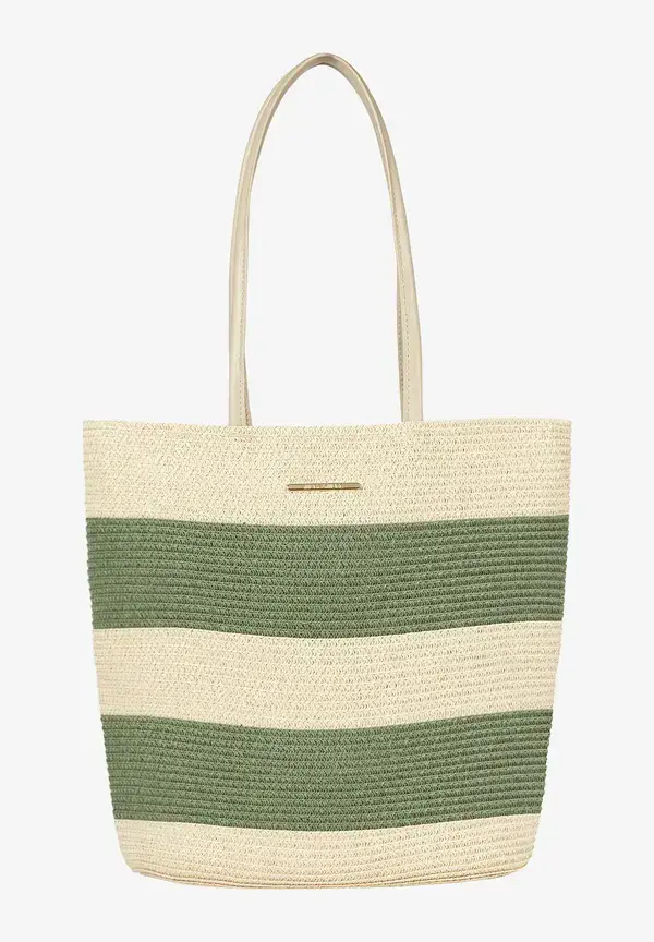 More & More Strohtasche, khaki/sand, Sommer-Kollektion Neueste Mode