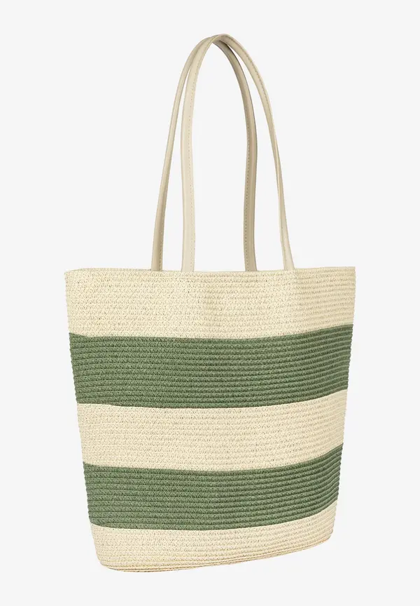 More & More Strohtasche, khaki/sand, Sommer-Kollektion Neueste Mode