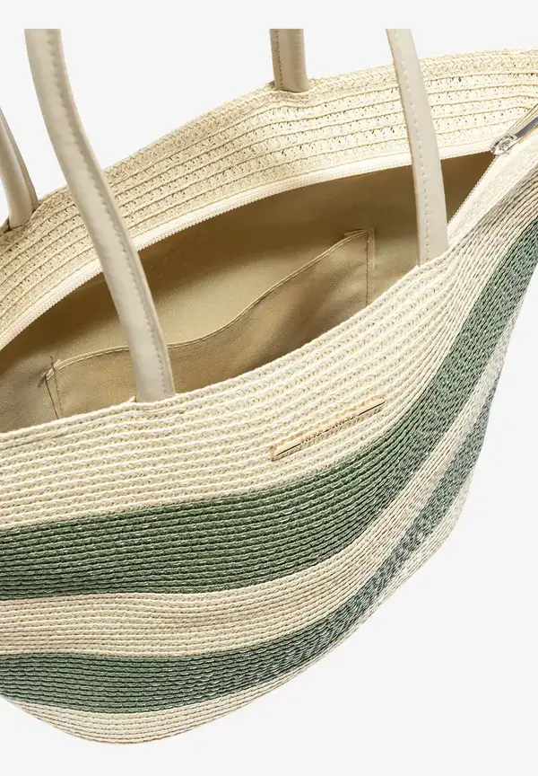 More & More Strohtasche, khaki/sand, Sommer-Kollektion Neueste Mode