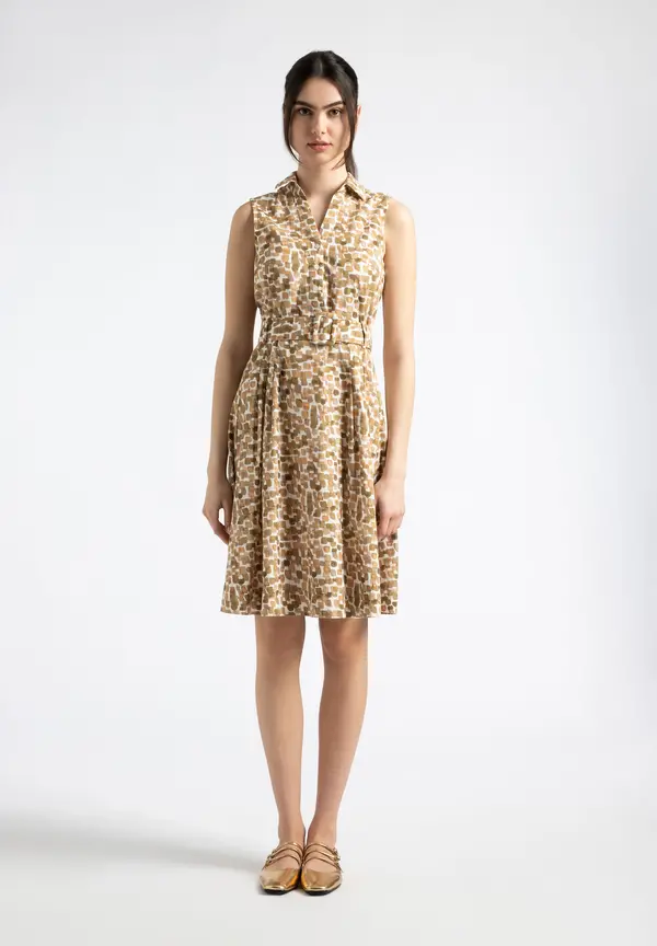 More & More ärmelloses Hemdblusenkleid, Tupfen-Print, Sommer-Kollektion Bestseller