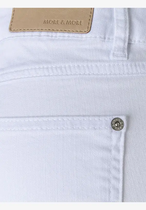 More & More verkürzte Coloured Denim, weiß, Frühjahrs-Kollektion Saisonale Angebote