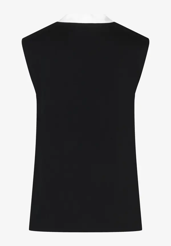 More & More Bluse mit kontrastfarbigem Schalkragen, Sommer-Kollektion Begrenzte Freigabe