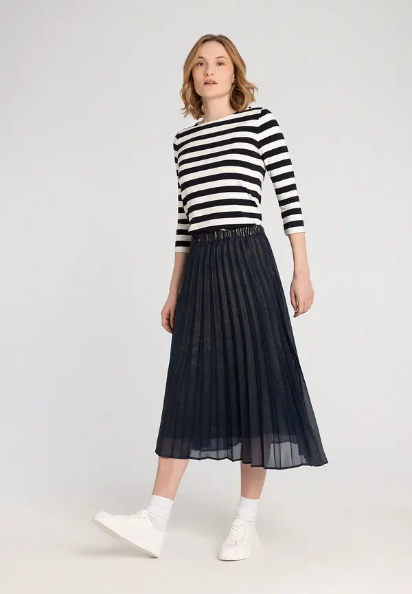 More & More Streifenshirt, marine/ecru, Frühjahrs-Kollektion 50% Rabatt mit kostenlosem Versand