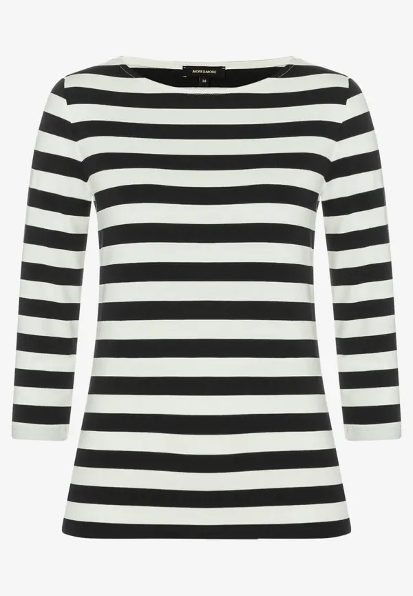 More & More Streifenshirt, marine/ecru, Frühjahrs-Kollektion 50% Rabatt mit kostenlosem Versand