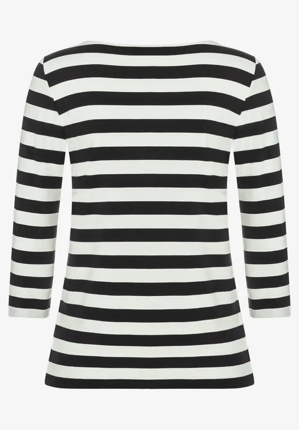 More & More Streifenshirt, marine/ecru, Frühjahrs-Kollektion 50% Rabatt mit kostenlosem Versand