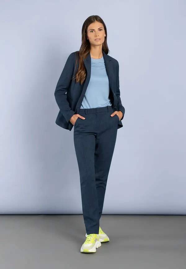 More & More Blazer, blau melange Kostenloser Versand international