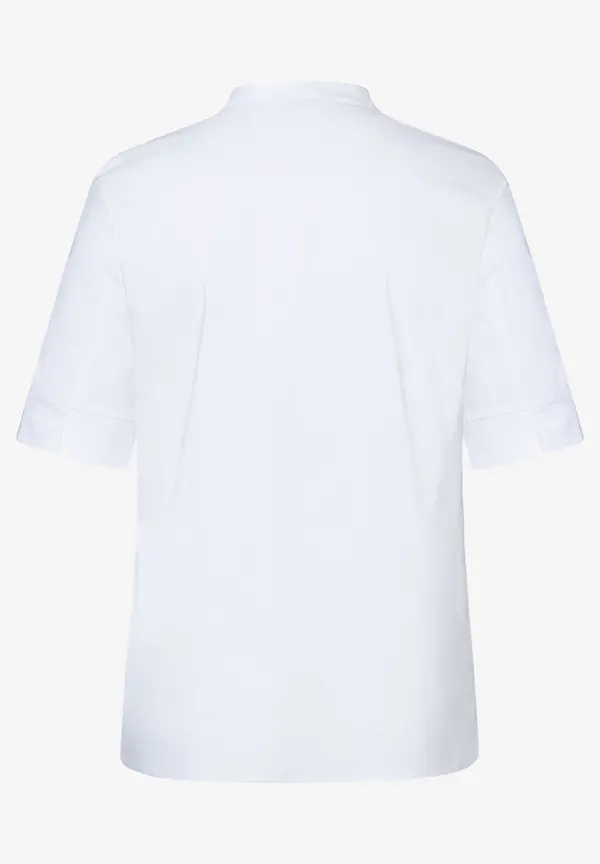 More & More Baumwoll/Stretch Bluse mit Stehkragen, weiß, Sommer-Kollektion 2025