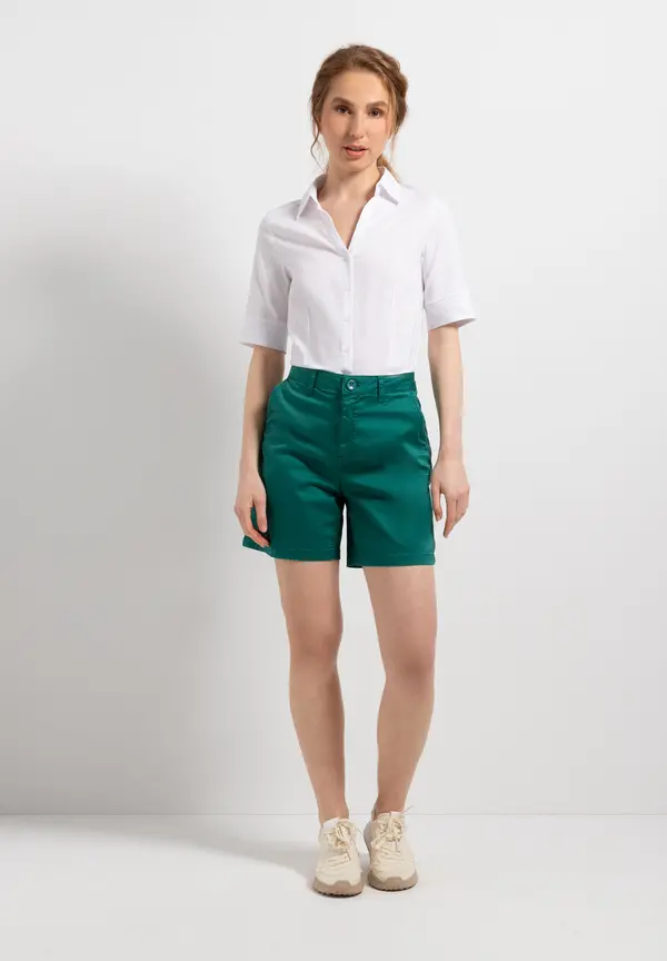 More & More Baumwoll/Stretch Bluse, weiß Hotsell