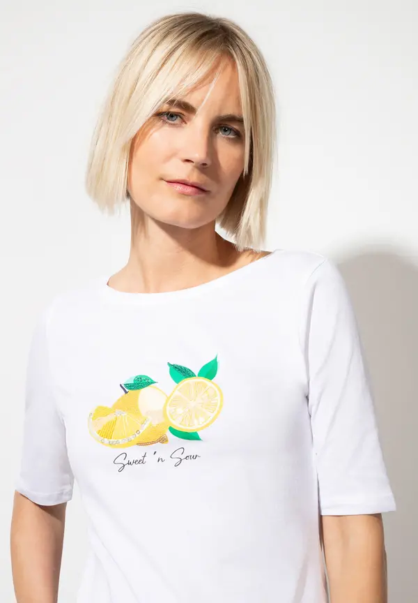 More & More T-Shirt, Zitronen-Applikation, Sommer-Kollektion Blitzverkäufe