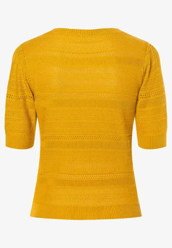 More & More Ajour Pullover, warm sunglow, Sommer-Kollektion Fabrikpreis