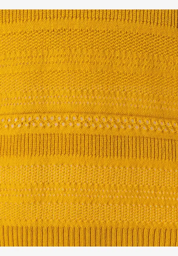 More & More Ajour Pullover, warm sunglow, Sommer-Kollektion Fabrikpreis