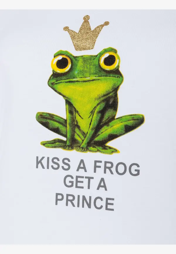More & More T-Shirt mit Frosch-Print, weiß, Frühjahrs-Kollektion Rabatt