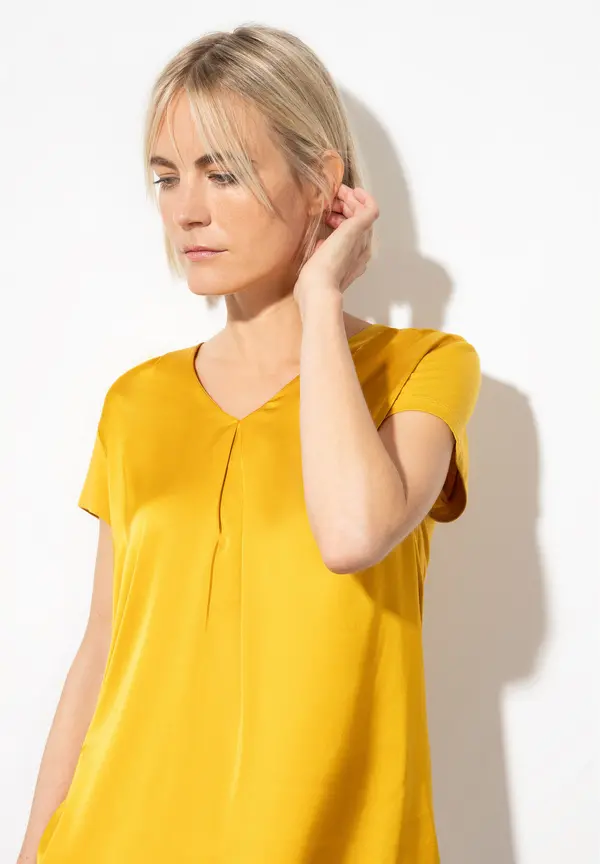 More & More Blusenshirt, warm sunglow, Sommer-Kollektion Günstig kaufen