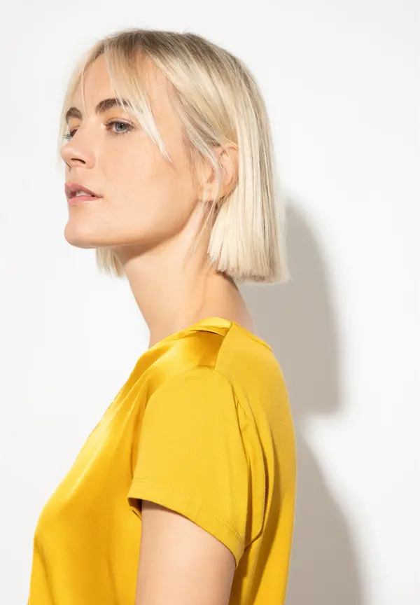 More & More Blusenshirt, warm sunglow, Sommer-Kollektion Günstig kaufen