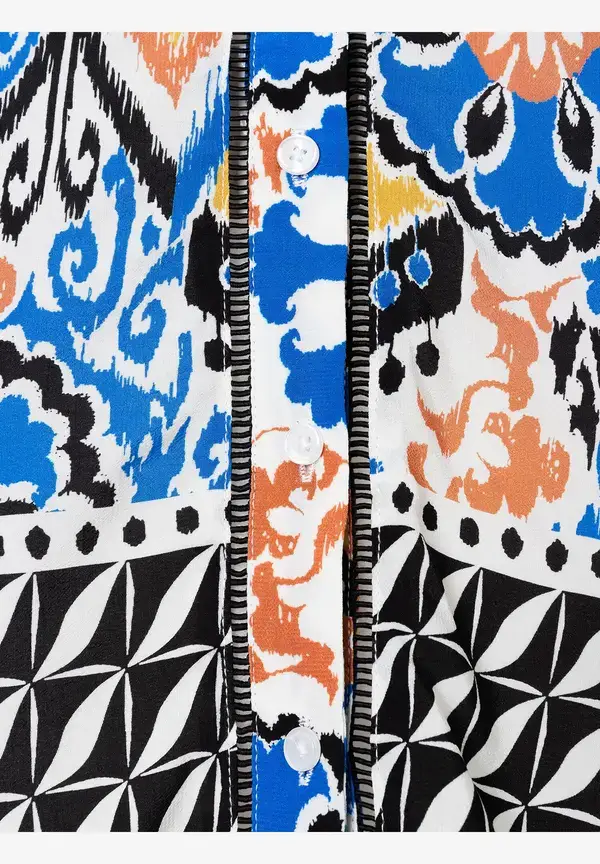 More & More ärmellose Bluse, Ornament-Print, Sommer-Kollektion Flash Sale