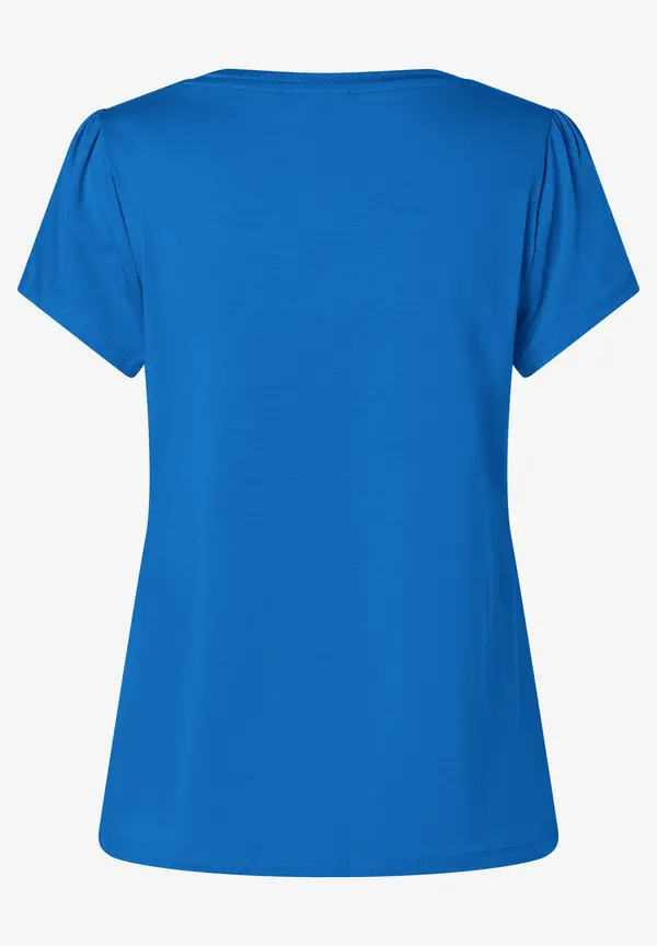 More & More T-Shirt mit Zierkante, magic blue, Sommer-Kollektion Preisnachlass