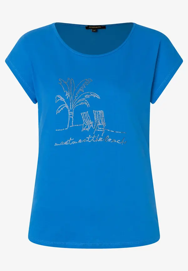 More & More T-Shirt mit Steinchen-Applikation, magic blue, Sommer-Kollektion Weihnachtsangebot