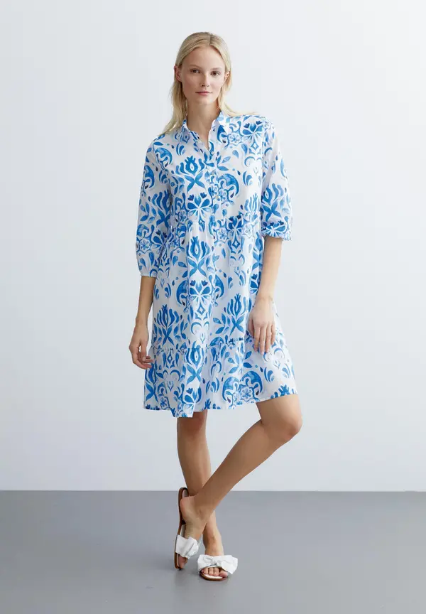 More & More Hemdblusenkleid, blau/weiß, Sommer-Kollektion Vatertagsangebot