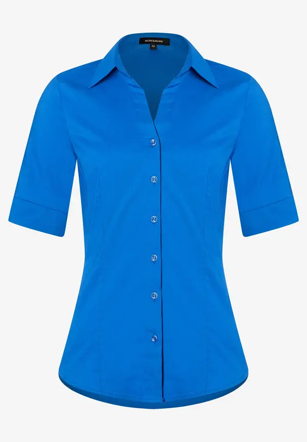 More & More Baumwoll/Stretch Bluse, magic blue, Sommer-Kollektion Heißer Verkauf