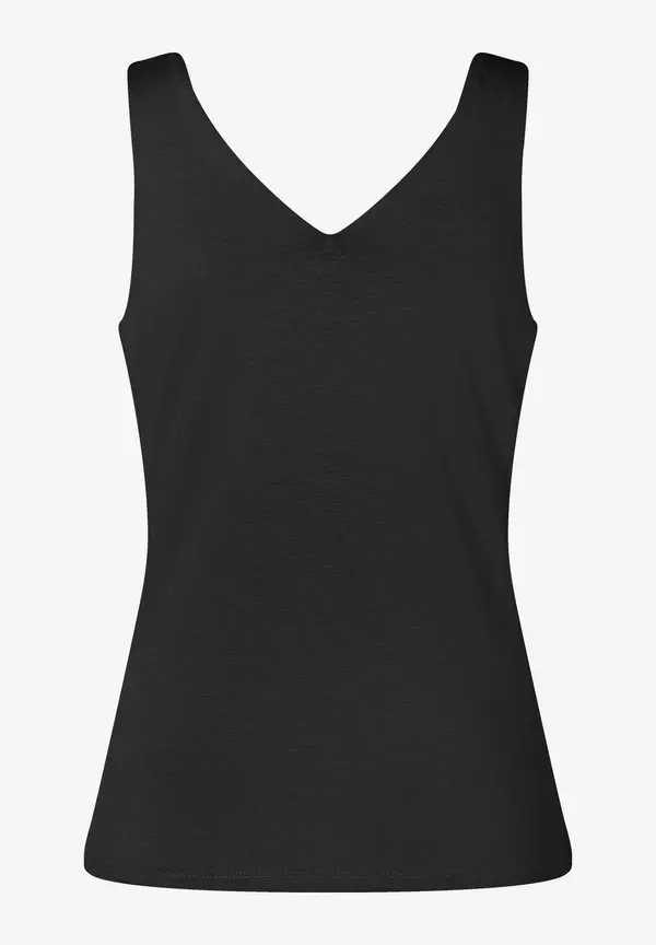 More & More Jerseytop mit V-Ausschnitt, schwarz, Sommer-Kollektion Sonderangebote