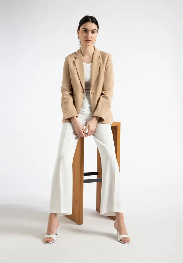 More & More Blazer, soft toffee, Sommer-Kollektion Zeitbegrenzte Promotion