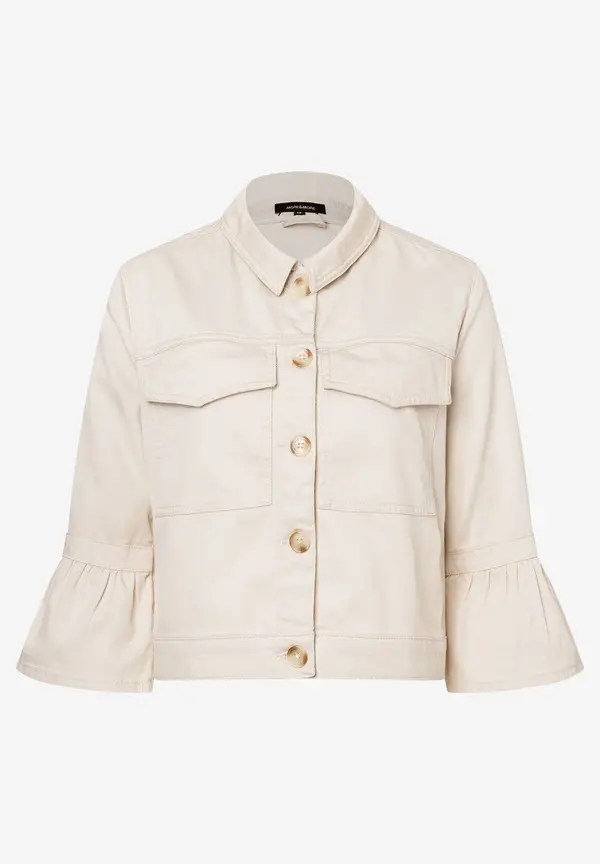 More & More Colored Denim Jacke, sand, Sommer-Kollektion Black Friday Preise