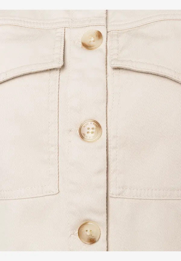 More & More Colored Denim Jacke, sand, Sommer-Kollektion Black Friday Preise