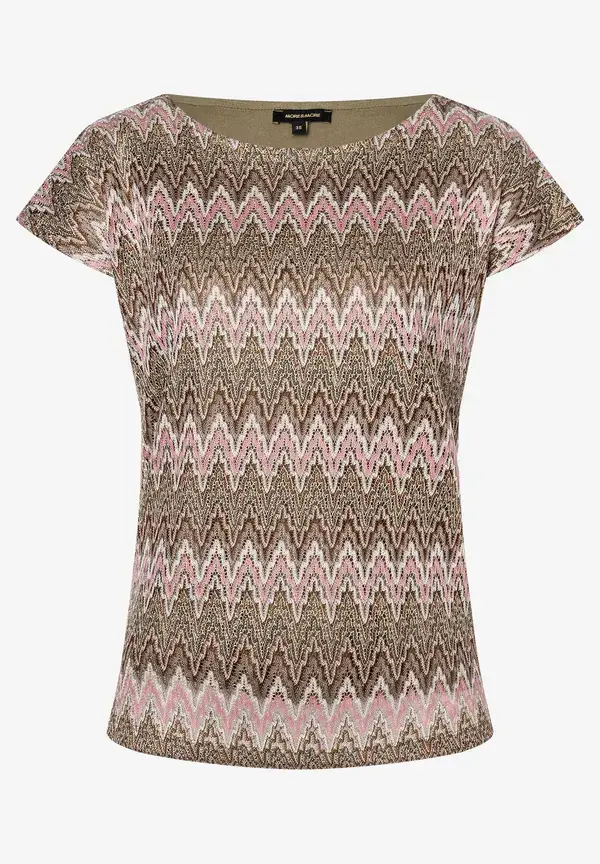 More & More Ajour Shirt, Zick-Zack Dessin, Sommer-Kollektion 50% Rabatt für begrenzte Zeit