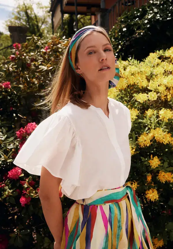 More & More Bluse mit Volantärmeln, weiß, Sommer-Kollektion Rabatte dieses Monats