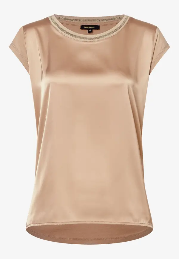 More & More Satinfront-Shirt, soft toffee, Sommer-Kollektion Online