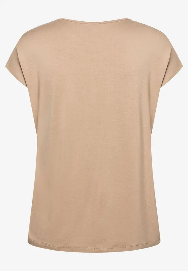 More & More Shirt mit Satinfront, soft toffee, Sommer-Kollektion Verkauf