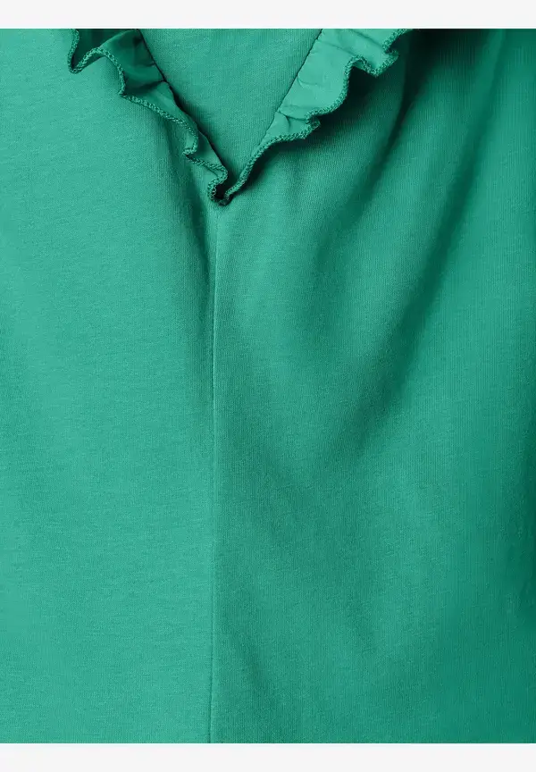 More & More Shirt mit Volantärmeln, summergarden green, Sommer-Kollektion im Angebot