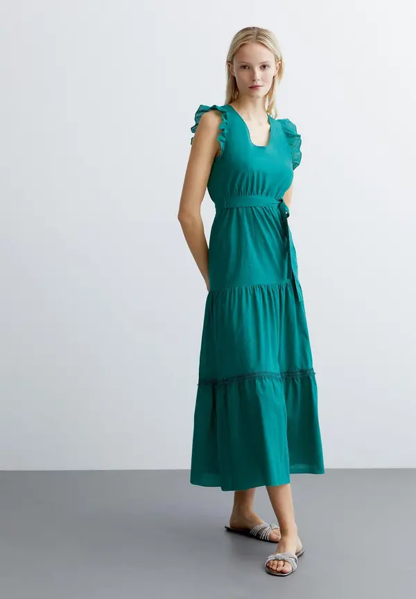 More & More Kleid, summergarden green, Sommer-Kollektion Blitzverkäufe