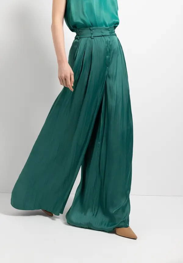 More & More Satinhose, summergarden green, Sommer-Kollektion Rabatt