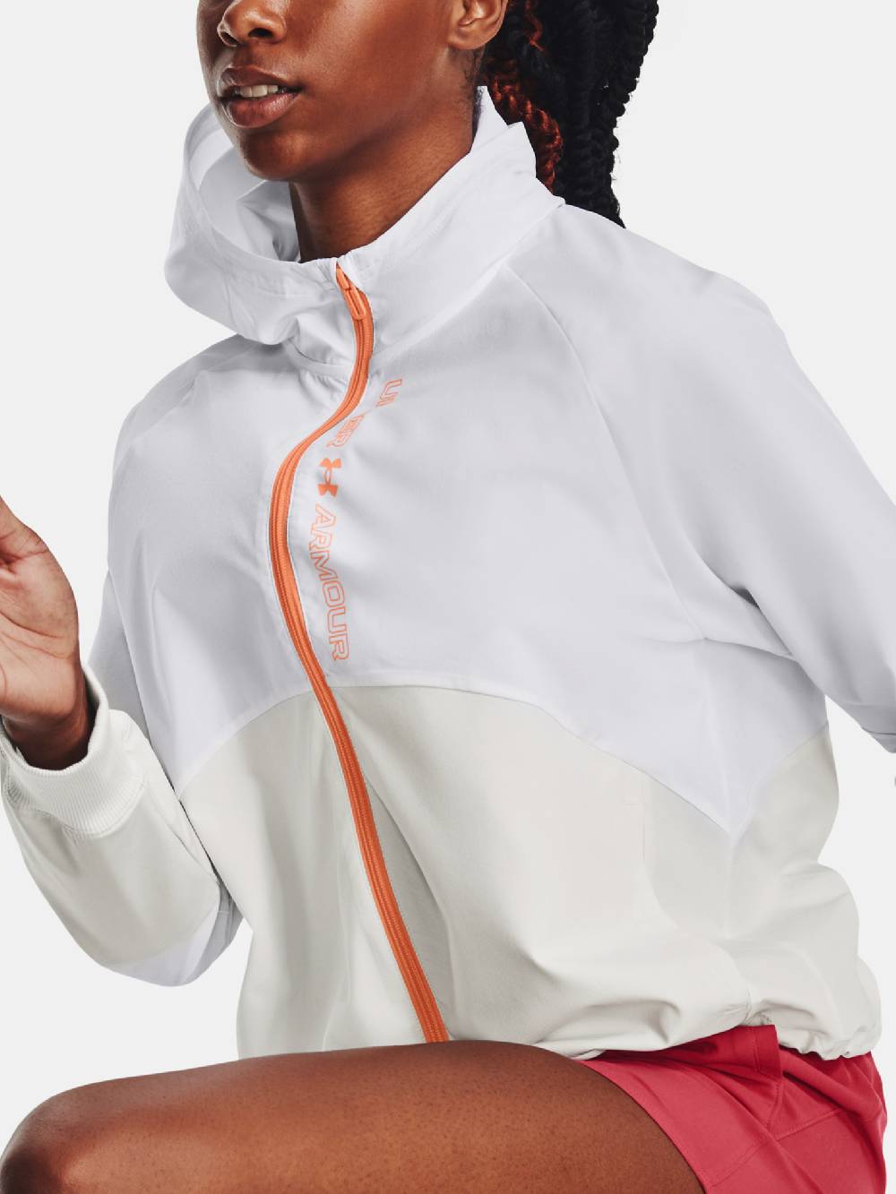 Under Armour Woven FZ Jacket-WHT Jacket 50% Rabatt für begrenzte Zeit