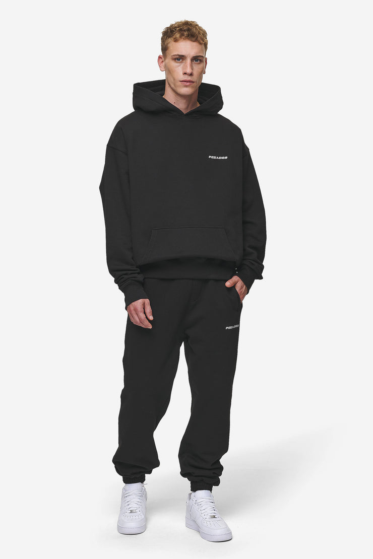 ﻿Pegador Logo Oversized Hoodie Washed Black Exklusive Angebote
