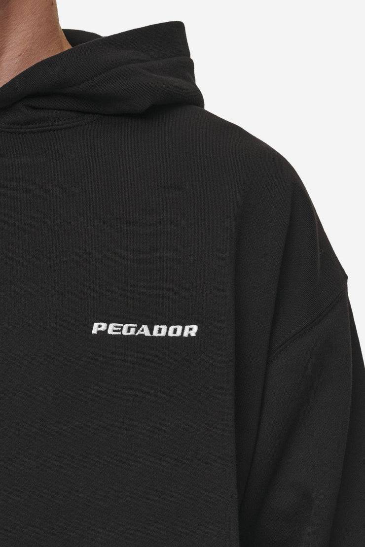 ﻿Pegador Logo Oversized Hoodie Washed Black Exklusive Angebote