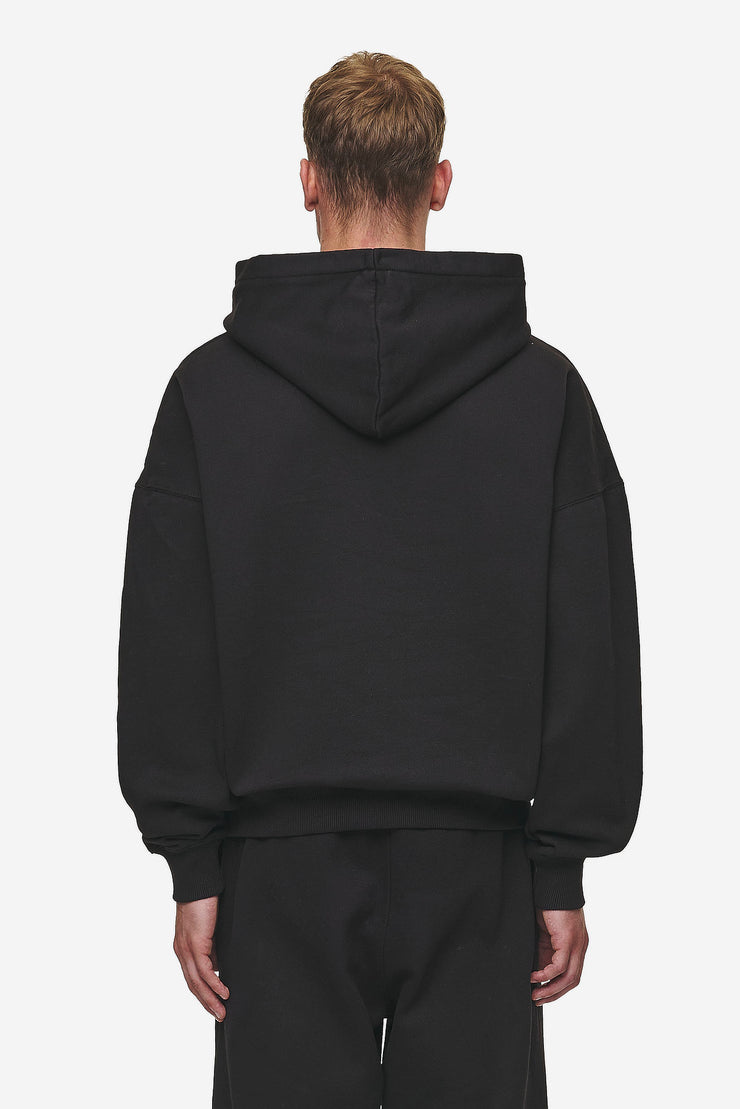 Pegador Logo Boxy Hoodie Washed Black Große Rabatte