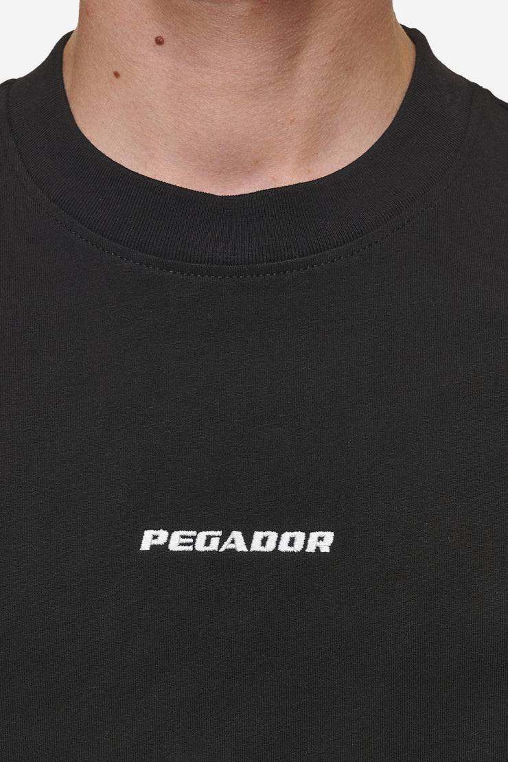 Pegador Logo Boxy Tee Washed Black Saisonale Angebote