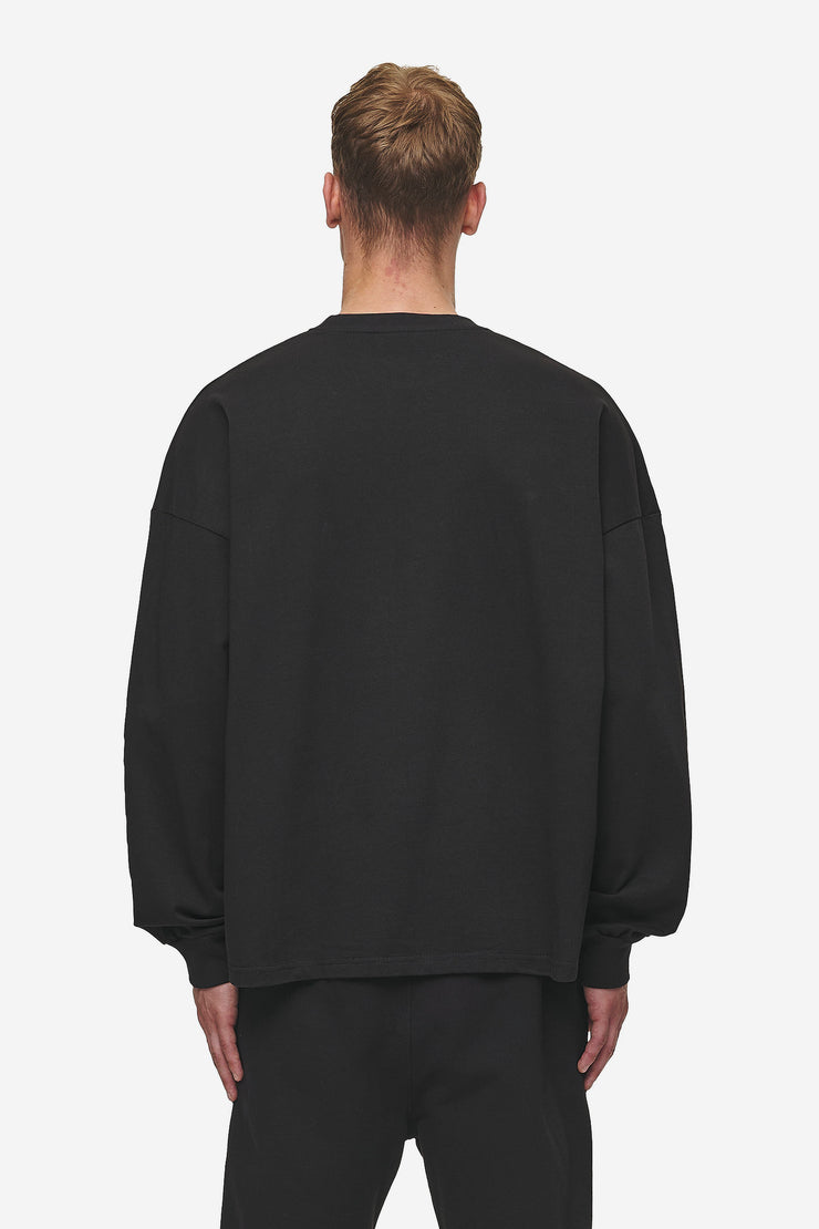 Pegador Rusk Logo Oversized Longsleeve Washed Black Räumungsverkauf