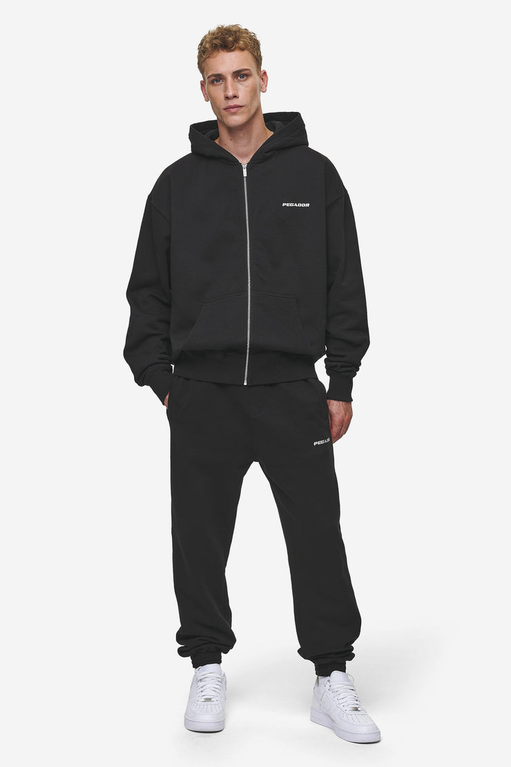 Pegador Logo Oversized Sweat Jacket Washed Black Kauf eins, bekomm eins gratis
