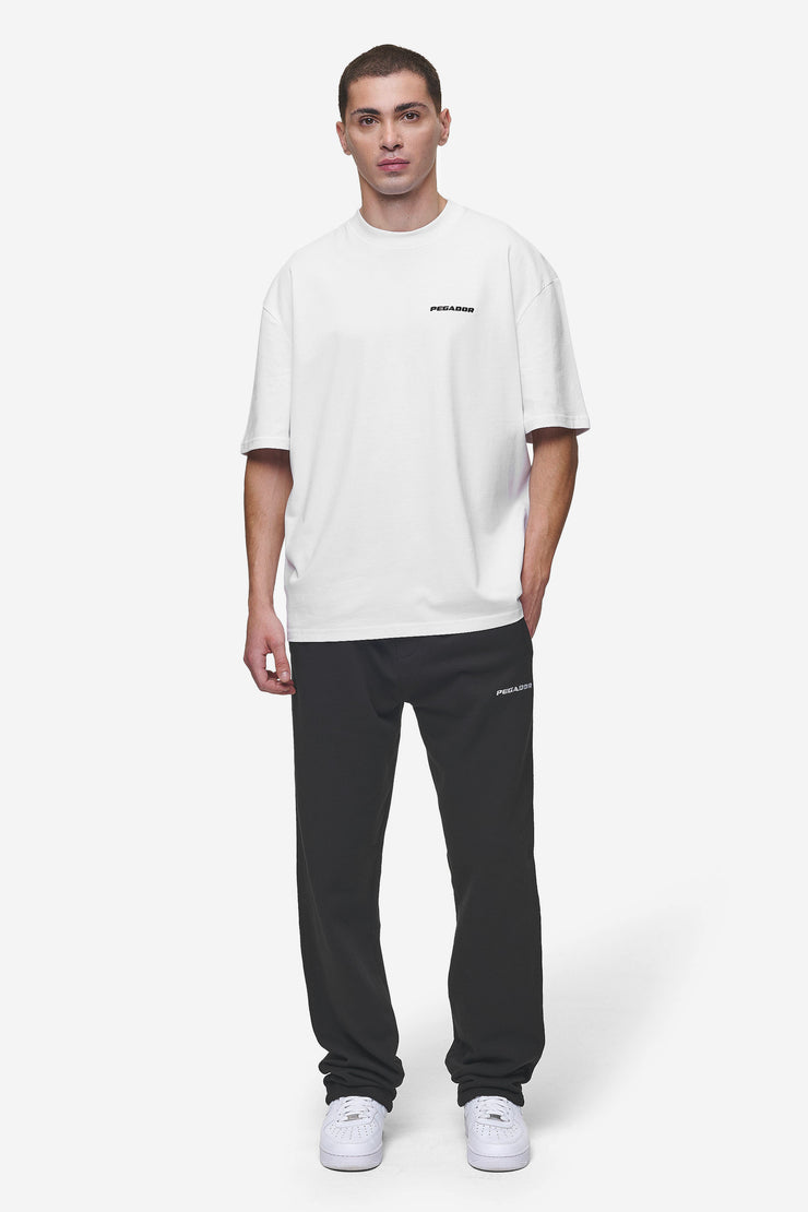 Pegador Logo Wide Sweat Pants Washed Black Riesige Ersparnisse