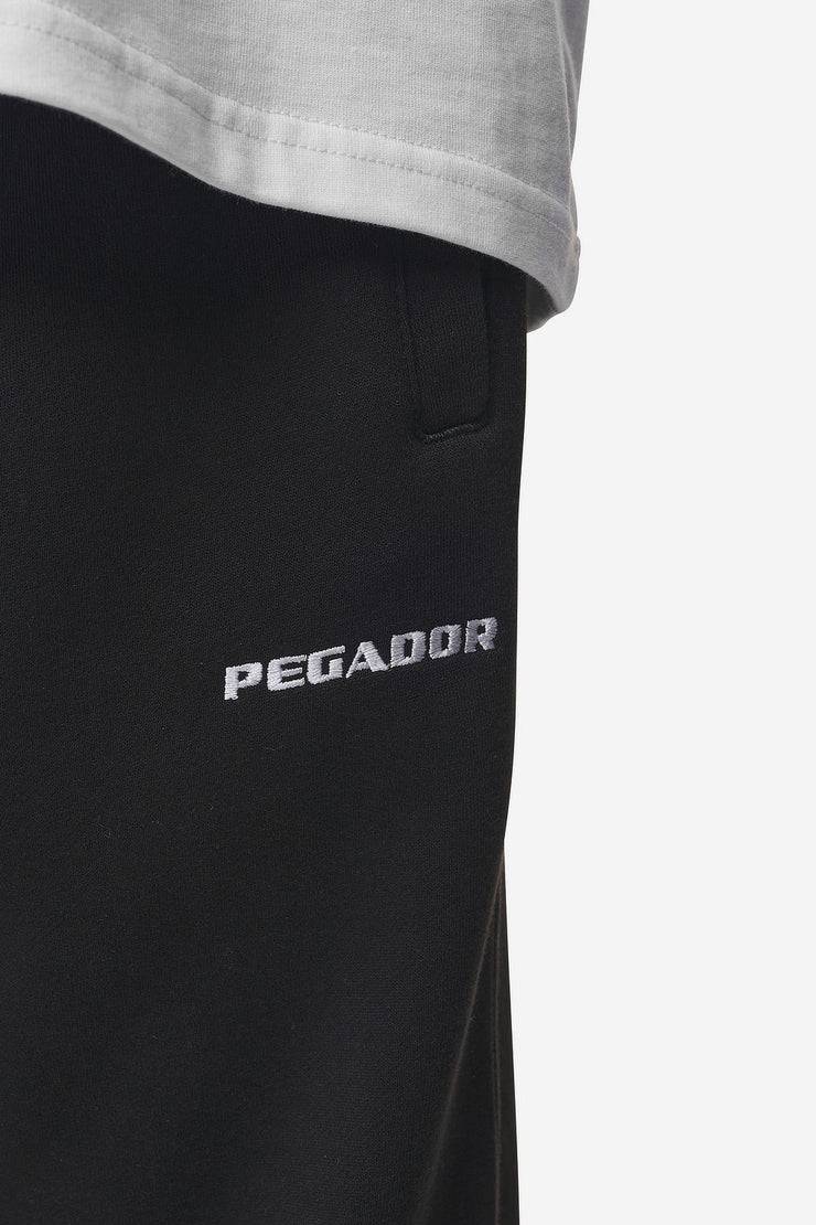Pegador Logo Wide Sweat Pants Washed Black Riesige Ersparnisse