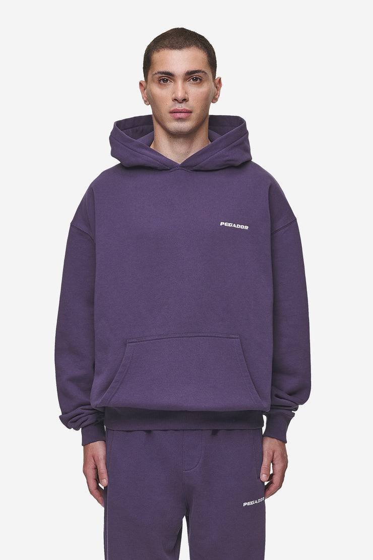 Pegador Logo Oversized Hoodie Washed Deep Purple VIP-Rabatte