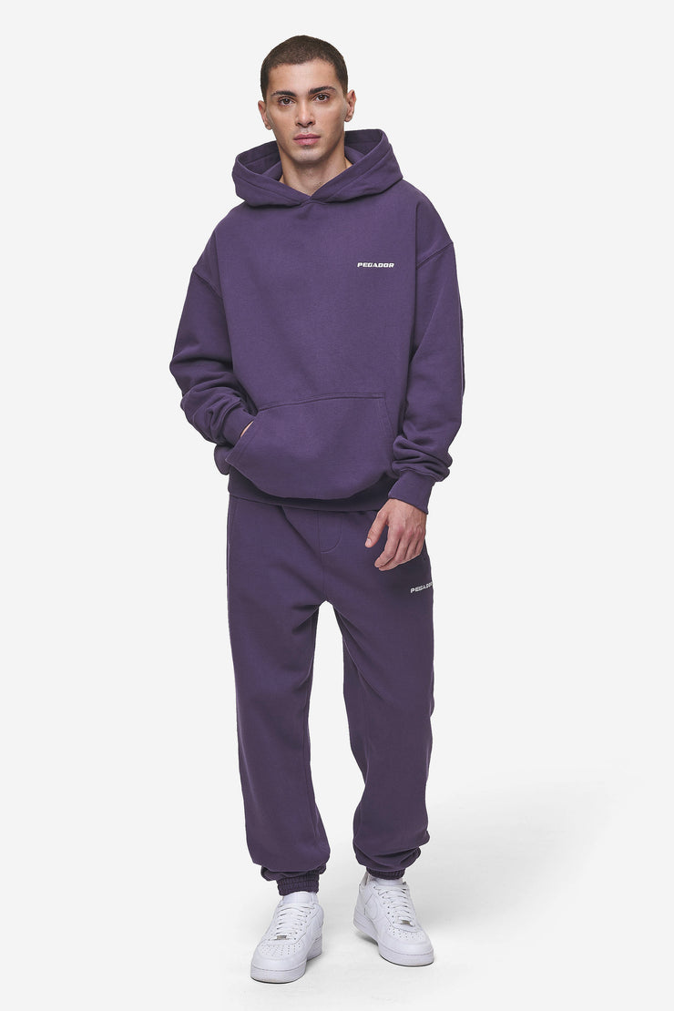 Pegador Logo Oversized Hoodie Washed Deep Purple VIP-Rabatte